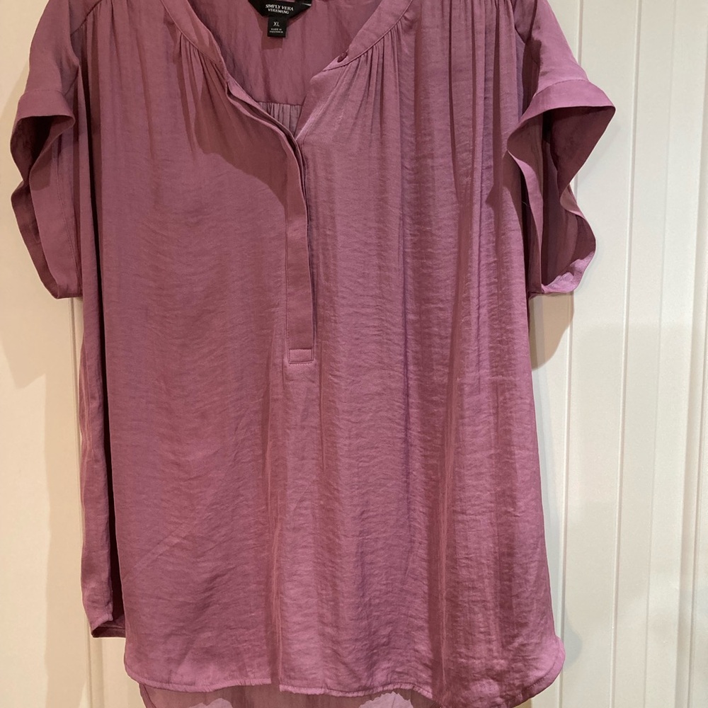 Simply Vera Vera Wang Purple Blouse